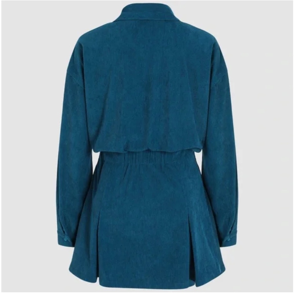 Cider Corduroy Button Up Long Sleeve Mini Dress - Picture 3 of 7